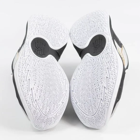 Nike Kyrie Low 5 'White Black Metallic Gold' DJ6012-101 Basketball Sneakers - Picture 8 of 13